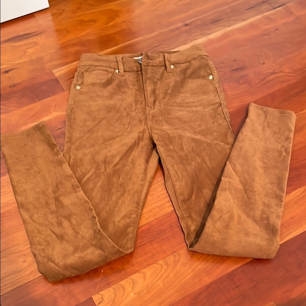 Brown suede pants